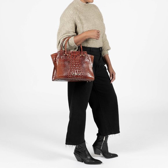 NWT BRAHMIN PRISCILLA EDEN LARGE SATCHEL FLORAL - Picture 5 of 5